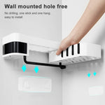 2 cái kệ phụ kiện phòng tắm kệ vòi sen ba chân xoay liền mạch, giá lưu trữ ba chân nhà bếp