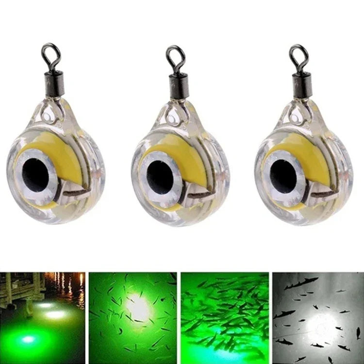 Đèn cá mồi LED, đèn cá mắt cá dưới nước, màu trắng, đỏ, xanh dương, xanh lá