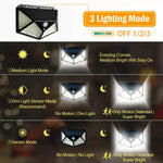 Đèn tường cảm biến năng lượng mặt trời sân trong ngoài trời 100 LED điều chỉnh, đèn ban công sân vườn nhỏ, đèn đường nhỏ, 1 chiếc 100 LED, 2 chiếc 100 LED