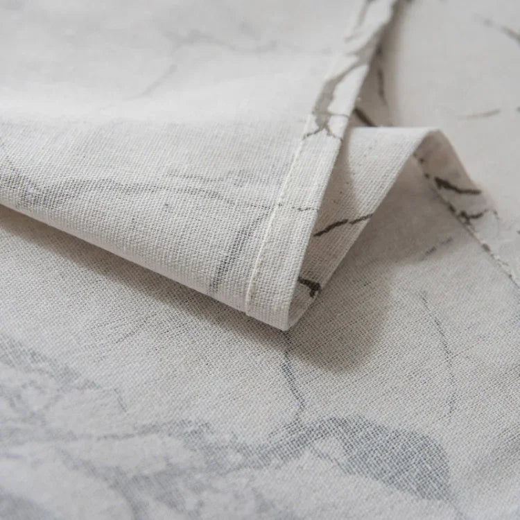 Khăn trải bàn họa tiết đá cẩm thạch tối giản vải lanh cotton chống bụi phủ tủ, 60x60cm, 90x90cm, 100x140cm, 140x140cm, 140x160cm, 140x180cm, 140x200cm, 140x220cm, 140x250cm, 140x260cm, 140x300cm