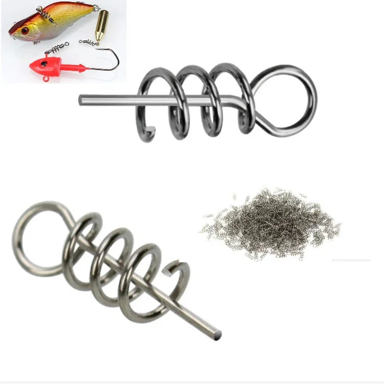 Bộ phụ kiện câu cá 20 trong 1, chốt lò xo cho mồi mềm Luya, 3.5CM 50 cái
