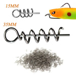 Bộ phụ kiện câu cá 20 trong 1, chốt lò xo cho mồi mềm Luya, 3.5CM 50 cái