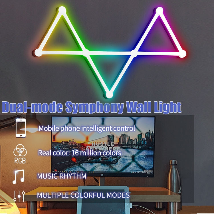 Đèn khảm RGB thông minh JSK-P22 đèn nhịp điệu hỗ trợ Amazon Alexa / Google Assistant / DuerOS, phích cắm Mỹ, phích cắm EU, phích cắm Anh