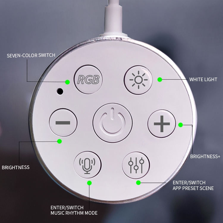 Đèn khảm RGB thông minh JSK-P22 đèn nhịp điệu hỗ trợ Amazon Alexa / Google Assistant / DuerOS, phích cắm Mỹ, phích cắm EU, phích cắm Anh