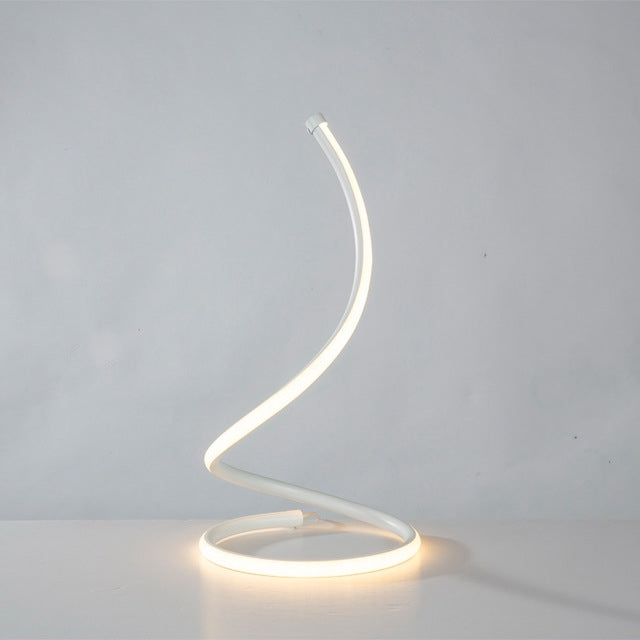 Đèn bàn LED xoắn ốc Trang trí phòng khách phòng ngủ Đèn đầu giường, phích cắm EU, phích cắm Mỹ, phích cắm Anh, phích cắm Úc, không kèm phích cắm
