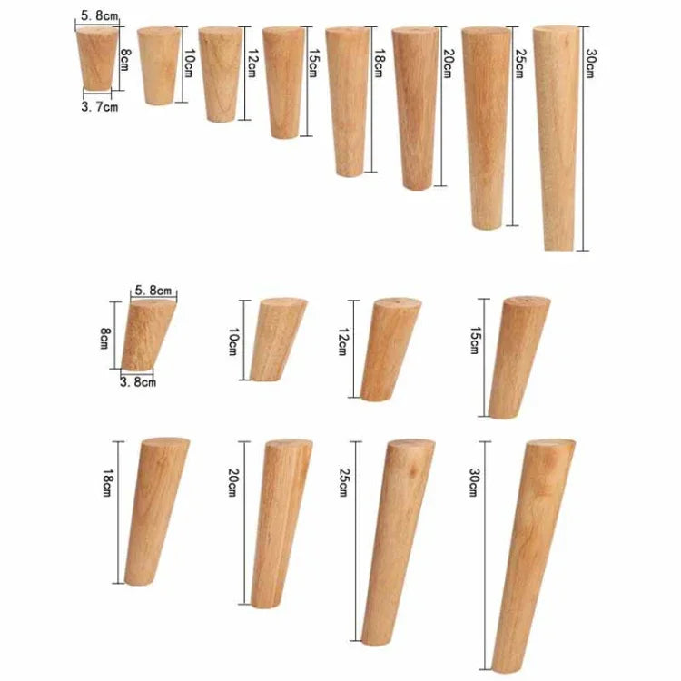 Chân bàn ghế sofa gỗ đặc chân tủ chân đồ nội thất đệm nâng ghế, 8 cm dọc, 10 cm dọc, 12 cm dọc, 15 cm dọc, 18 cm dọc, 20 cm dọc, 25 cm dọc, 30 cm dọc, 40 cm dọc, 50 cm dọc, 8 cm nghiêng