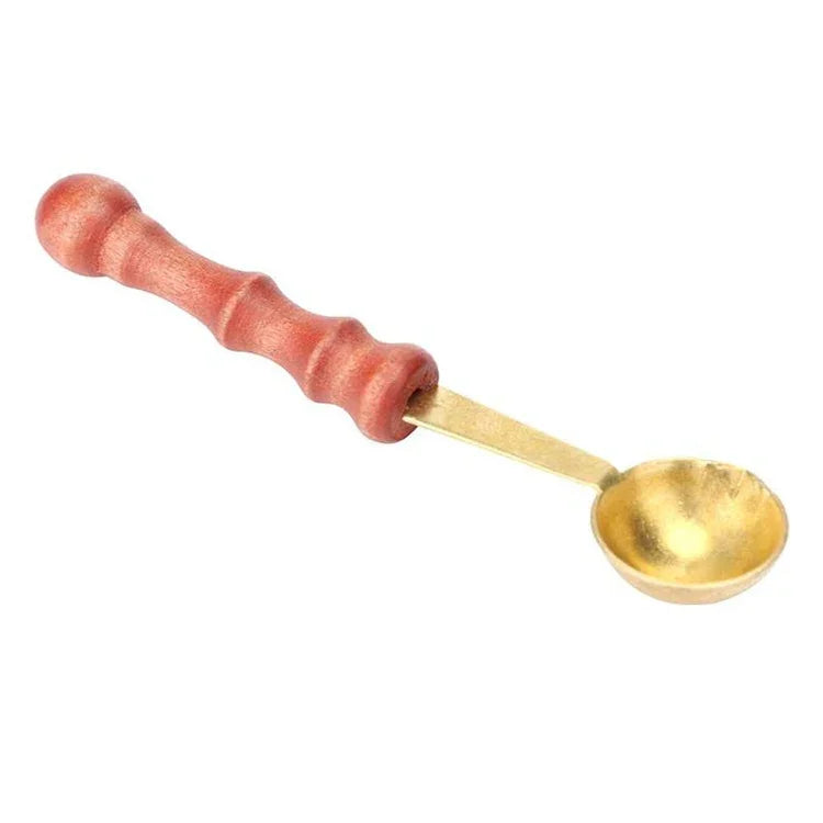 Retro Seal Fire Paint Seal Spoon Wooden Melting Wax Dedicated Measuring Spoon, Measuring Spoon