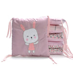 Chăn viền thêu hình thỏ cho cũi, bông cho bé, chống va đập, 30 x 30 cm