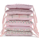 Chăn viền thêu hình thỏ cho cũi, bông cho bé, chống va đập, 30 x 30 cm