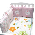 Chăn viền thêu hình thỏ cho cũi, bông cho bé, chống va đập, 30 x 30 cm