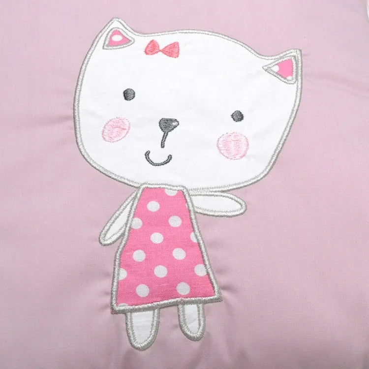 Chăn viền thêu hình thỏ cho cũi, bông cho bé, chống va đập, 30 x 30 cm