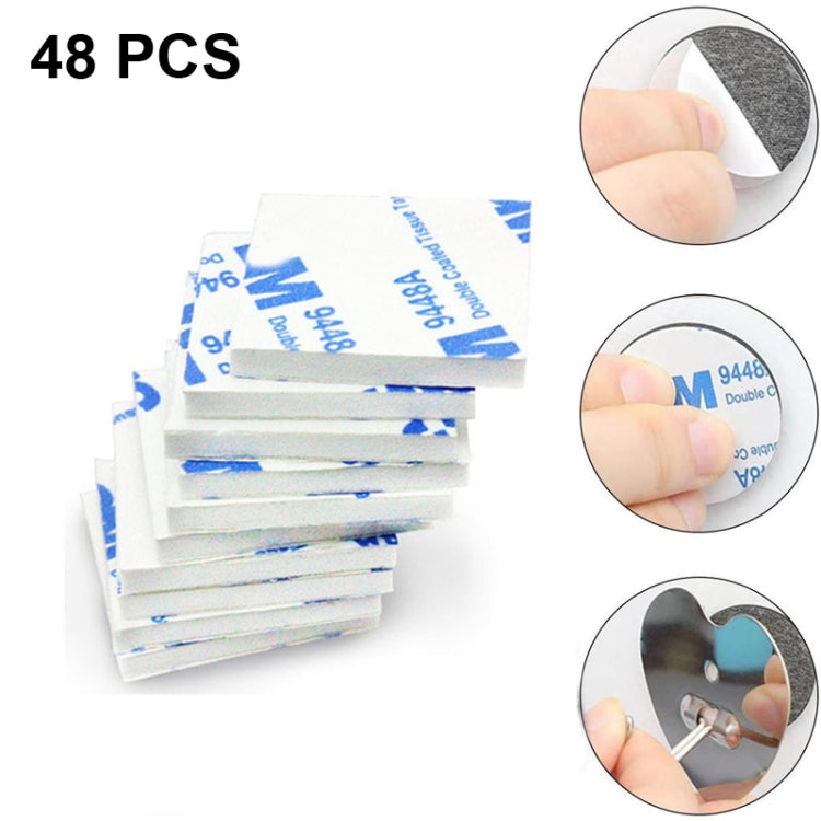 Decal Mút EVA Hình Vuông Hai Mặt Dán Keo Mút Độ Dính Cao, 48 Cái 65x76x1.5mm
