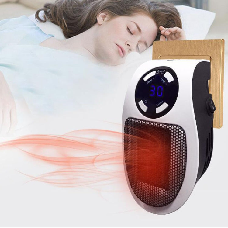 Máy sưởi điện mini cắm trực tiếp có màn hình LCD hẹn giờ, máy sưởi văn phòng và gia đình, máy sưởi ấm chân, có điều khiển từ xa EU, có điều khiển từ xa US 110v
