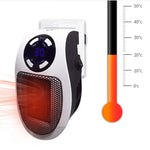Máy sưởi điện mini cắm trực tiếp có màn hình LCD hẹn giờ, máy sưởi văn phòng và gia đình, máy sưởi ấm chân, có điều khiển từ xa EU, có điều khiển từ xa US 110v