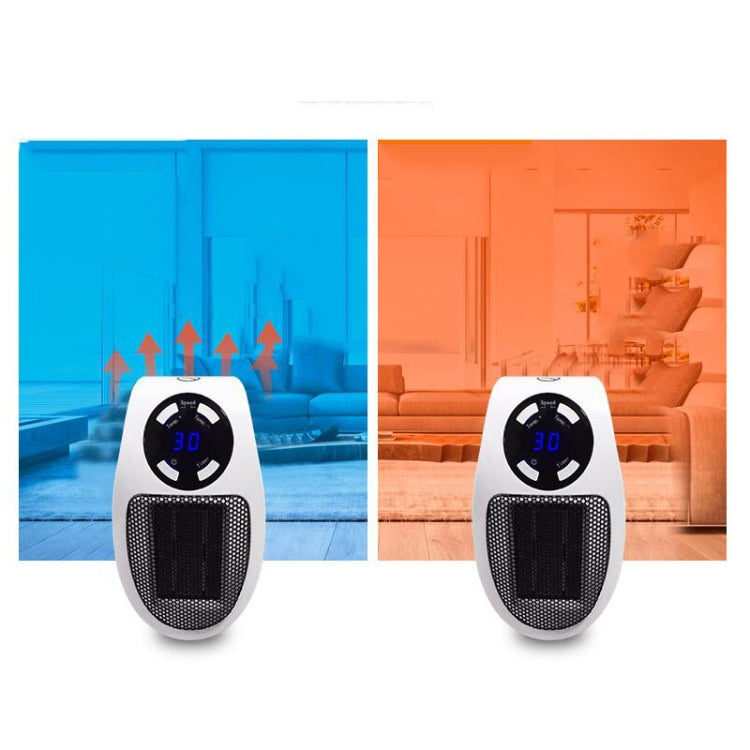 Máy sưởi điện mini cắm trực tiếp có màn hình LCD hẹn giờ, máy sưởi văn phòng và gia đình, máy sưởi ấm chân, có điều khiển từ xa EU, có điều khiển từ xa US 110v
