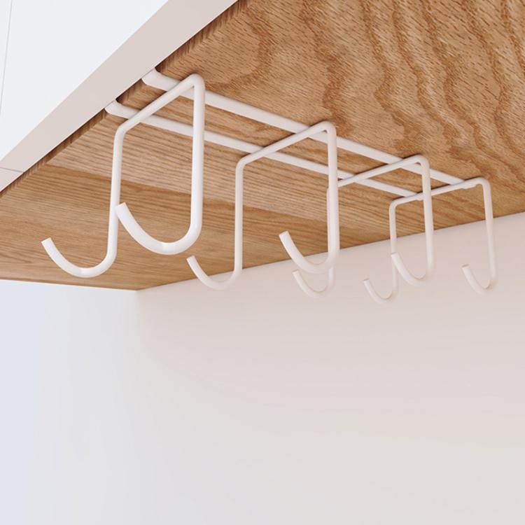Giá đựng cốc ngăn không cần đóng đinh treo tường sáng tạo, 8 móc