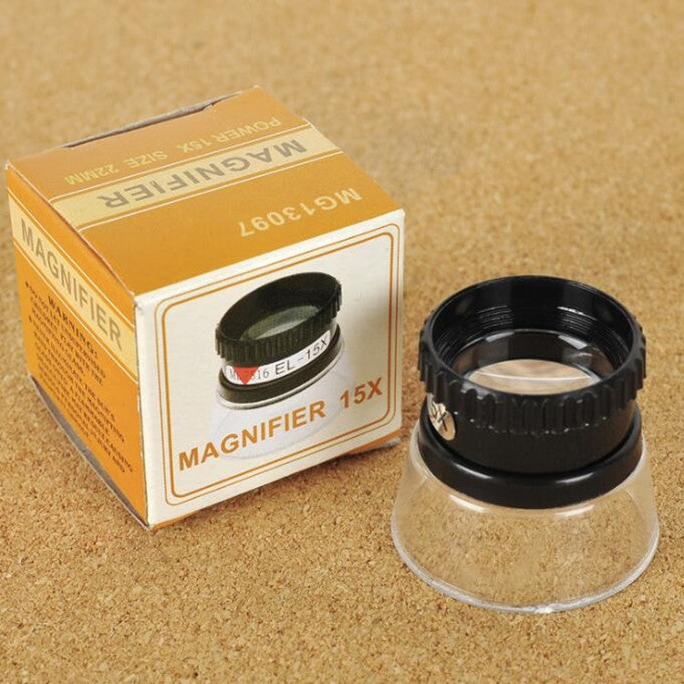 Kính lúp đơn 15X bỏ túi, ống kính di động, dùng sửa bản đồ