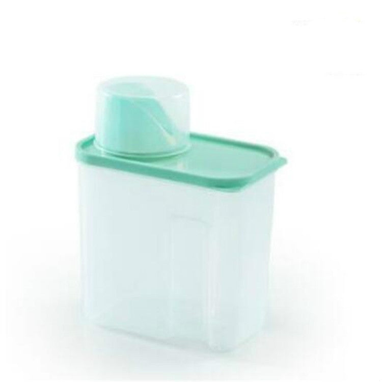 Hộp đựng bột giặt trong suốt bằng nhựa gia dụng, dung tích 2L, 3L