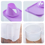 Hộp đựng bột giặt trong suốt bằng nhựa gia dụng, dung tích 2L, 3L