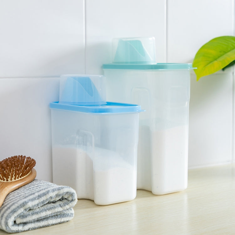 Hộp đựng bột giặt trong suốt bằng nhựa gia dụng, dung tích 2L, 3L