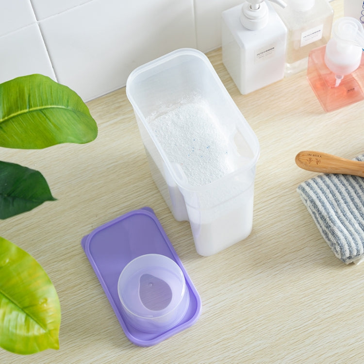 Hộp đựng bột giặt trong suốt bằng nhựa gia dụng, dung tích 2L, 3L
