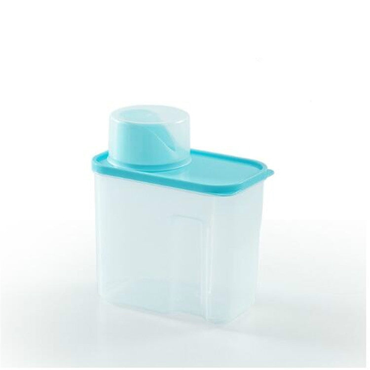 Hộp đựng bột giặt trong suốt bằng nhựa gia dụng, dung tích 2L, 3L
