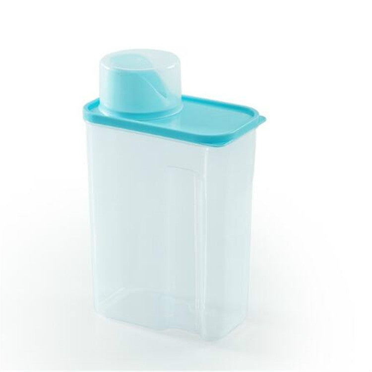 Hộp đựng bột giặt trong suốt bằng nhựa gia dụng, dung tích 2L, 3L