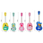 Đồ Chơi Âm Nhạc Mô Phỏng Nhạc Cụ Mini Bốn Dây Có Thể Chơi Ukulele Giáo Dục Mầm Non, Thỏ Hồng, Ngựa Vằn Xanh Nhạt, Hươu Cao Cổ Hồng, Khủng Long Vàng