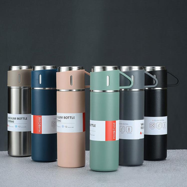 Cốc giữ nhiệt inox 304 500ml di động cho doanh nhân, bộ hộp quà tặng