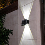 Đèn tường năng lượng mặt trời ngoài trời chống nước, đèn chiếu hai đầu lên xuống, 4LED, 8LED, 6LED