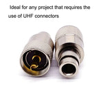10 cái Đầu nối UHF Male PL259 cho cáp RG8 / RG58, UHF Male