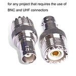 Đầu nối BNC Female Jack sang UHF PL-259 Female thẳng RF Coax Adapter, BNC Female sang UHF Female