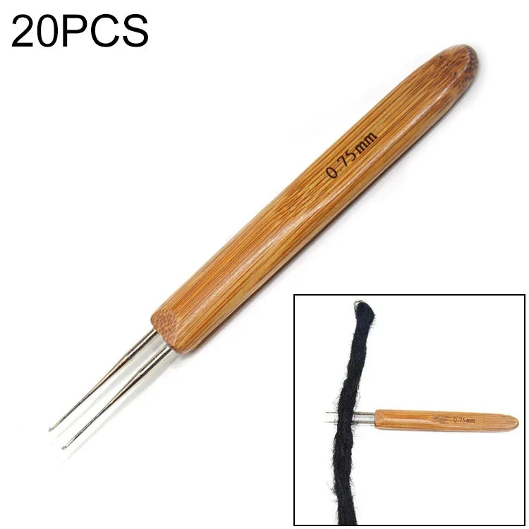 20 cái Dụng cụ đan tóc bím bẩn móc đơn móc đôi, 0.5 móc đơn, 0.75 móc đơn, 0.5 móc đôi, 0.75 móc đôi