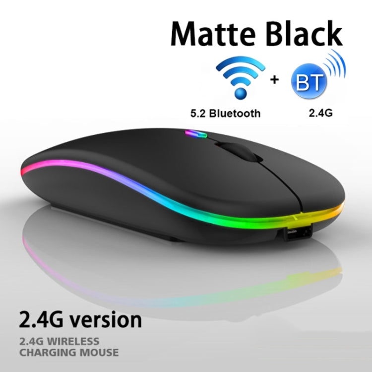Bộ bàn phím và chuột Bluetooth 10 inch có đèn nền RGB nhiều màu cho điện thoại di động / máy tính bảng, màu đen, trắng