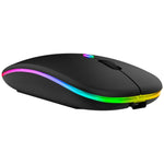 Chuột không dây Bluetooth 3 phím RGB phát sáng im lặng chế độ kép