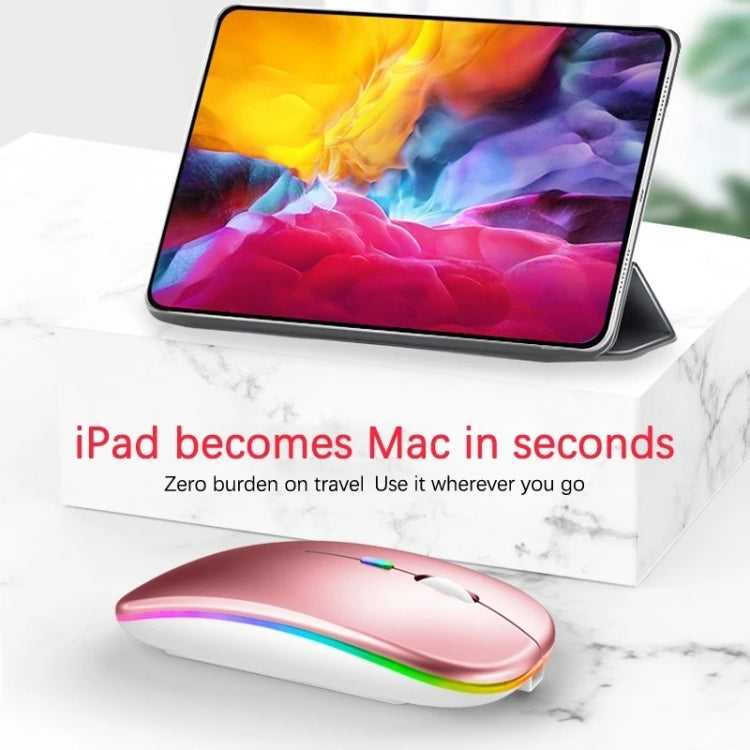 Chuột không dây Bluetooth 3 phím RGB phát sáng im lặng chế độ kép