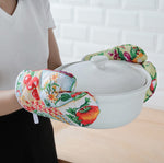5 bộ găng tay cách nhiệt dày 2 trong 1 dùng lò vi sóng chịu nhiệt cao có lót nhung, 5 bộ
