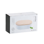 Hộp cơm trưa hình bầu dục đơn giản, hộp sushi bằng gỗ kín chống rò rỉ kèm dao kéo, một lớp