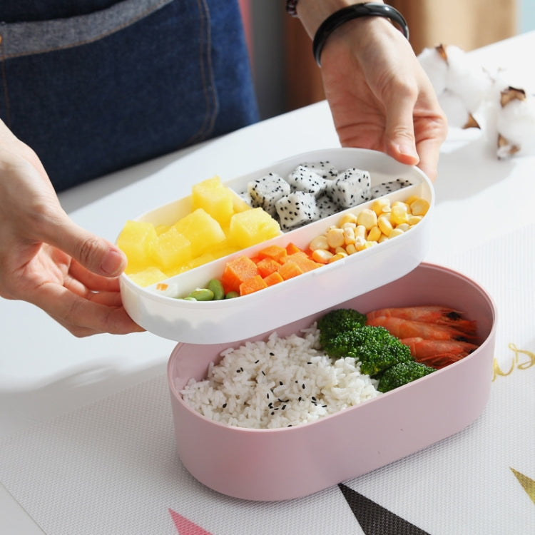 Hộp cơm trưa hình bầu dục đơn giản, hộp sushi bằng gỗ kín chống rò rỉ kèm dao kéo, một lớp