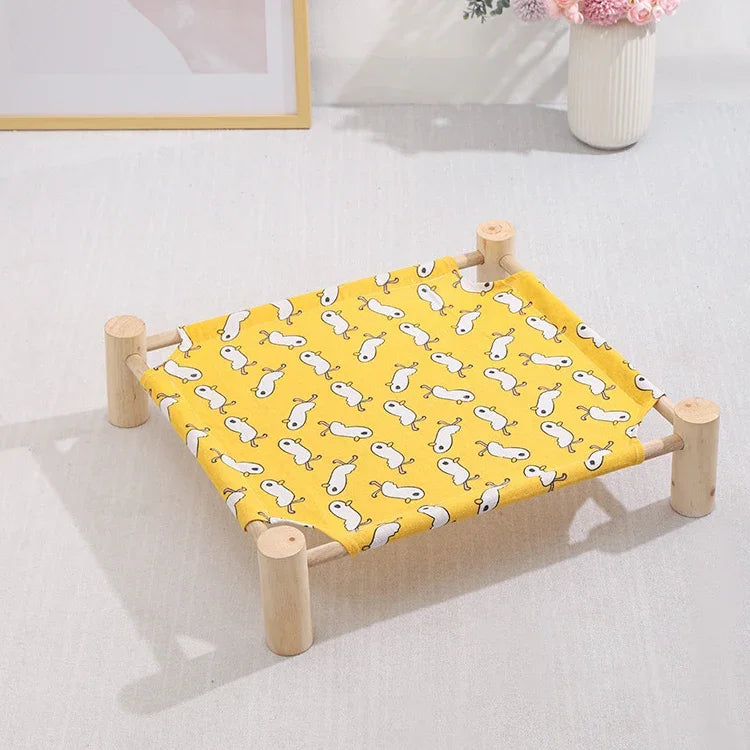 Giường thú cưng đa năng bốn mùa 47x52cm có thể tháo rời và giặt được, vịt vàng nhỏ, tam giác màu nhỏ, đáy gỗ xám nhỏ, đầu mèo trắng nhỏ, lạc đà alpaca gỗ nhỏ, đầu mèo xanh nhỏ, vuông hồng nhỏ