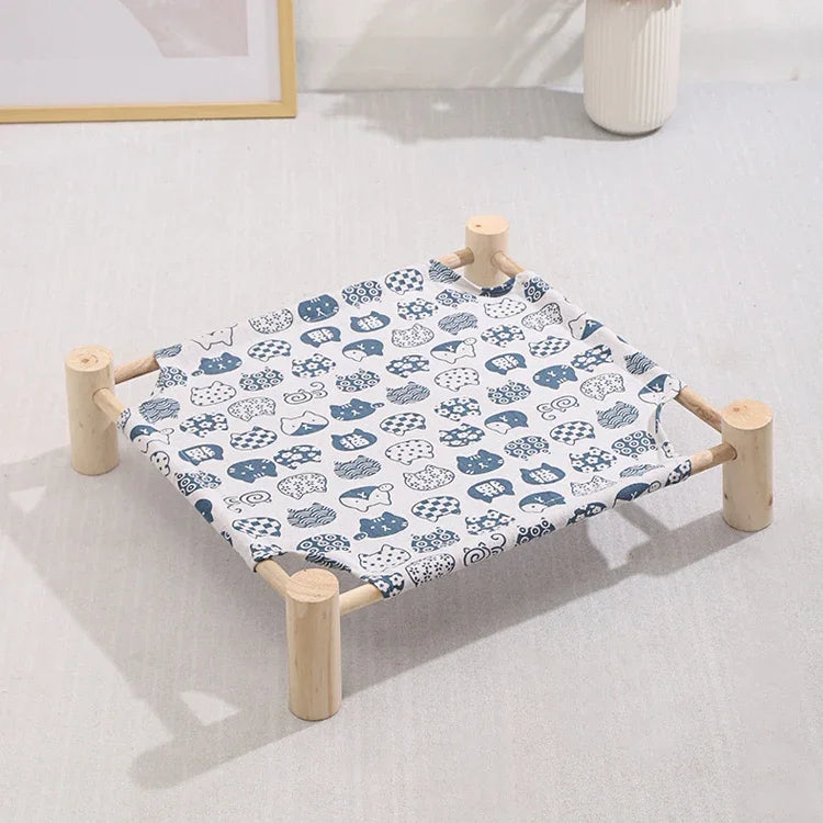 Giường thú cưng đa năng bốn mùa 47x52cm có thể tháo rời và giặt được, vịt vàng nhỏ, tam giác màu nhỏ, đáy gỗ xám nhỏ, đầu mèo trắng nhỏ, lạc đà alpaca gỗ nhỏ, đầu mèo xanh nhỏ, vuông hồng nhỏ