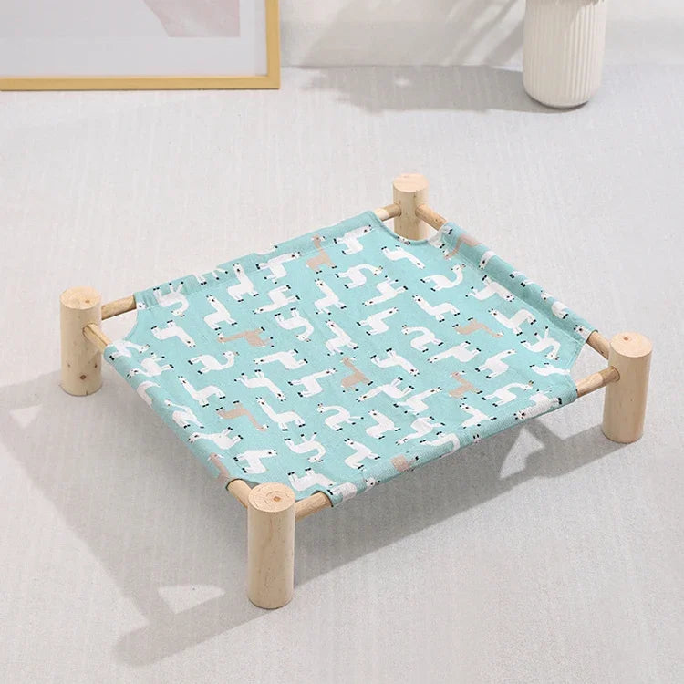 Giường thú cưng đa năng bốn mùa 47x52cm có thể tháo rời và giặt được, vịt vàng nhỏ, tam giác màu nhỏ, đáy gỗ xám nhỏ, đầu mèo trắng nhỏ, lạc đà alpaca gỗ nhỏ, đầu mèo xanh nhỏ, vuông hồng nhỏ