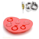 Khuôn làm đá silicone DIY sáng tạo hình nhẫn