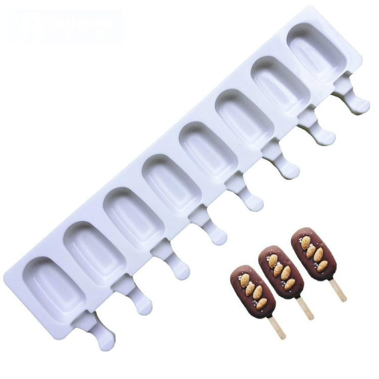 Khuôn làm kem silicone đều 8 viên sáng tạo thủ công, khuôn làm kem đều 8 viên