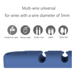 5 cái thiết bị tổ chức và cố định dây cáp dữ liệu để bàn silicone hình gấu 4 lỗ, 4 lỗ