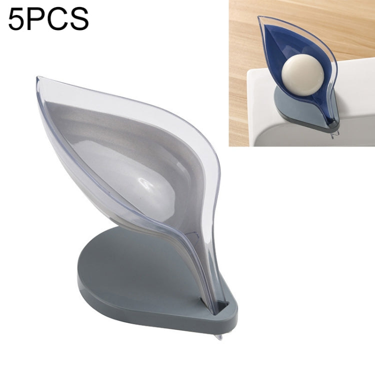 5 cái hộp đựng xà phòng thoát nước hình lá trong suốt sáng tạo cho phòng tắm không cần đục lỗ