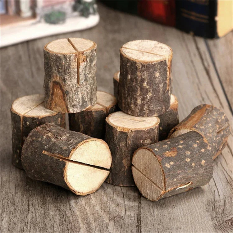 10 Cái Kẹp Ảnh Đế Gỗ Hình Khúc Gỗ, Đồ Trang Trí DIY Sáng Tạo Cho Nhà, Đạo Cụ Chụp Ảnh