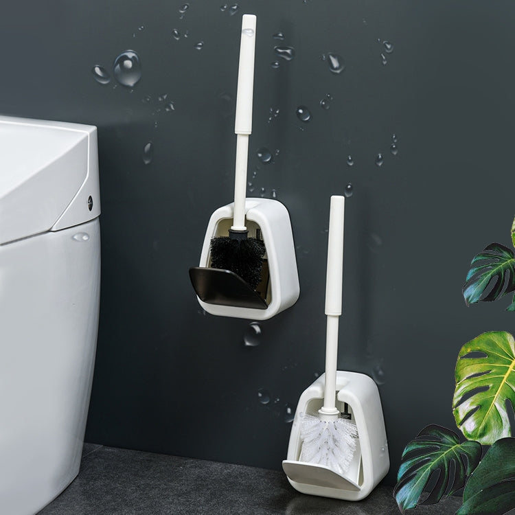 Bàn chải vệ sinh nhà vệ sinh gắn tường đơn giản không cần đục lỗ, màu trắng, đen