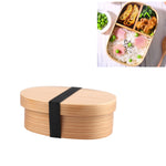 Hộp cơm Bento di động bằng đồ dùng bàn ăn gỗ thân thiện môi trường, một lớp, hai lớp