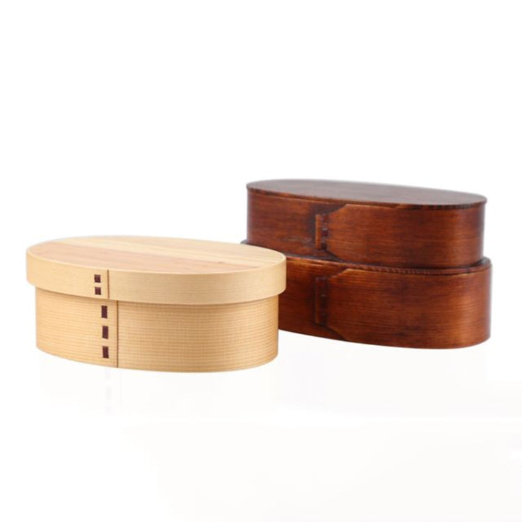 Hộp cơm Bento di động bằng đồ dùng bàn ăn gỗ thân thiện môi trường, một lớp, hai lớp
